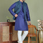 Woven Design Nehru Jacket With Solid Kurta Pyjama for Men ( JOKPWC 636N 4072Teal )