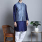 Men's Printed Nehru Jacket With Kurta Pyjama Set