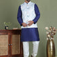 Printed Nehru Jacket With Kurta Pyjama Set for Men ( JOKPWC 636N 4090Silver )