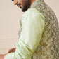 Men's Woven Design Nehru Jacket With Kurta Pyjama Set