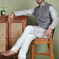 Men's Printed Nehru Jacket With Kurta Pyjama Set ( JOKPWC 636S 4084Charcoal )
