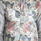 Men's Digital Print and Zari Work Nehru Jacket With Kurta Pyjama Set ( JOKPWC 636S 4086Blue )