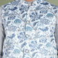 Printed Nehru Jacket With Kurta Pyjama Set for Men ( JOKPWC 636S 4090White )