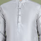 Printed Nehru Jacket With Kurta Pyjama Set for Men ( JOKPWC 636S 4090White )