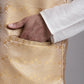 Men's Golden Woven Design Nehru Jacket With Solid Kurta Pyjama.