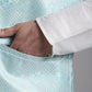 Men's Turquoise Blue Woven Design Nehru Jacket With Solid Kurta Pyjama.