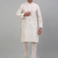 Men's Embroidered Nehru Jacket With Solid Kurta Pyjama Set.