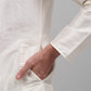 Men's Embroidered Nehru Jacket With Solid Kurta Pyjama Set.