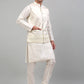 Men's Embroidered Nehru Jacket With Solid Kurta Pyjama Set.