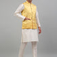 Men's Embroidered Nehru Jacket With Solid Kurta Pyjama Set.