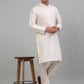Men's Embroidered Nehru Jacket With Solid Kurta Pyjama Set.