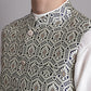 Men's Silver and Navy Blue Woven Design Nehru Jacket With Solid Kurta Pyjama.