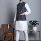 Men's Printed Nehru Jacket With Kurta Pyjama Set