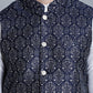 Men's Printed Nehru Jacket With Kurta Pyjama Set