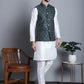Men's Printed Nehru Jacket With Kurta Pyjama Set
