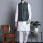 Men's Printed Nehru Jacket With Kurta Pyjama Set