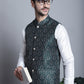 Men's Printed Nehru Jacket With Kurta Pyjama Set
