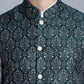 Men's Printed Nehru Jacket With Kurta Pyjama Set
