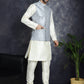 Men's Sequins and Embroidred Nehru Jacket With Solid Kurta Pyjama ( JOKPWC 636W 4096Grey )
