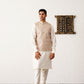 Men's Sequins and Embroidred Nehru Jacket With Solid Kurta Pyjama