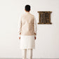 Men's Sequins and Embroidred Nehru Jacket With Solid Kurta Pyjama