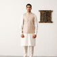 Men's Sequins and Embroidred Nehru Jacket With Solid Kurta Pyjama