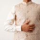 Men's Sequins and Embroidred Nehru Jacket With Solid Kurta Pyjama