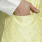 Men's Sequins and Embroidred Nehru Jacket With Solid Kurta Pyjama ( JOKPWC 636W 4096Yellow )