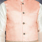 Men's Printed Nehru Jacket With Solid Kurta Pyjama ( JOKPWC 636W 4097Peach )