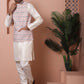 Sequins and Printed Nehru Jacket With Solid Kurta Pyjama