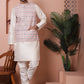Sequins and Printed Nehru Jacket With Solid Kurta Pyjama