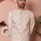 Sequins and Printed Nehru Jacket With Solid Kurta Pyjama