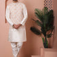 Sequins and Printed Nehru Jacket With Solid Kurta Pyjama