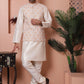 Sequins and Printed Nehru Jacket With Solid Kurta Pyjama
