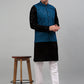 Sequin and Embroidered Nehru Jacket With Kurta Pyjama [FF] E102-E1302