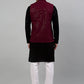 Sequin and Embroidered Nehru Jacket With Kurta Pyjama [FF] E102-E1302