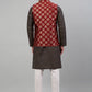 Men's Printed Nehru Jacket With Kurta Pyjama Set