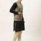Men's Printed Nehru Jacket and Kurta Pyjama Set