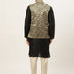 Men's Printed Nehru Jacket and Kurta Pyjama Set