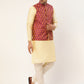 Men's Woven Design Nehru Jacket and Kurta Pyjama Set