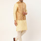 Men's Woven Design Nehru Jacket and Kurta Pyjama Set