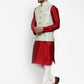 Jompers Men's Solid Dupion Kurta Pajama with Embroidered Nehru Jacket ( JOKPWC M-D 4016Sky )