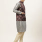 Men's Printed Nehru Jacket and Kurta Pyjama Set