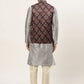 Men's Printed Nehru Jacket and Kurta Pyjama Set