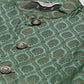 Men's Woven Design Nehru Jacket and Kurta Pyjama Set ( JOKPWC W-D 4028 Green )