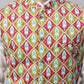 Men off-White Solid Kurta Pyjama with  Olive Printed Nehru Jacket