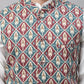 Men off-White Solid Kurta Pyjama with  Teal Blue Printed Nehru Jacket