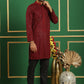 Sequin Embroidered Pure Cotton Kurta with Pyjamas