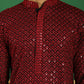 Sequin Embroidered Pure Cotton Kurta with Pyjamas