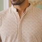 Sequin Embroidered Cotton Kurta with Pyjamas